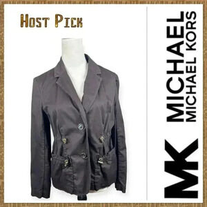🔥 Host Pick 🔥Michael Kors chocolate brown jacket with toggles size 12 petite